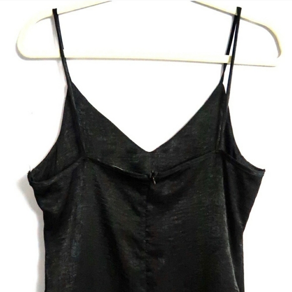 Black Skinny Strap Slip Dress - Picture 3 of 4